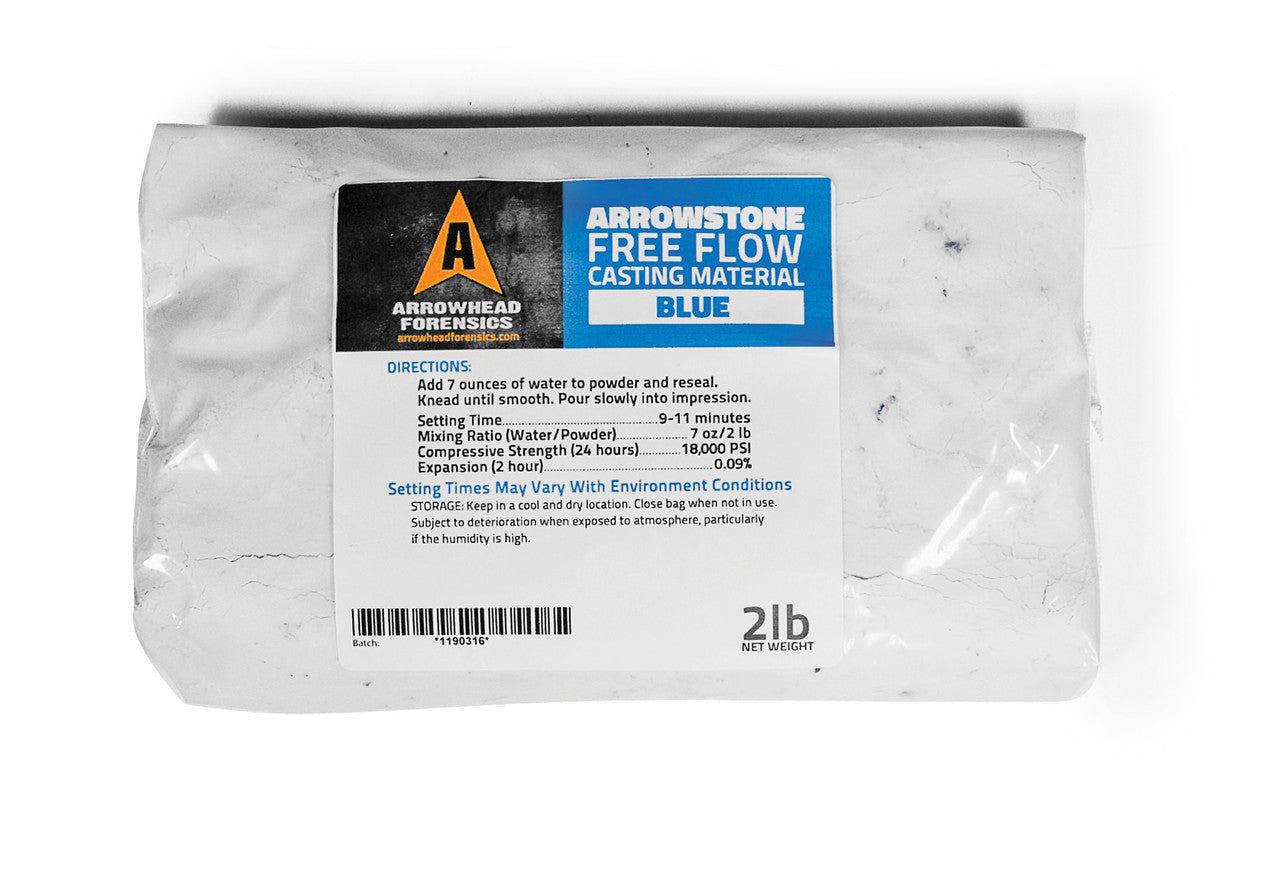 Arrowhead Forensics Arrowstone Free Flow Casting Material Single Use Bags Blue 2 lbs A-5067 Tactical Gear Australia Supplier Distributor Dealer