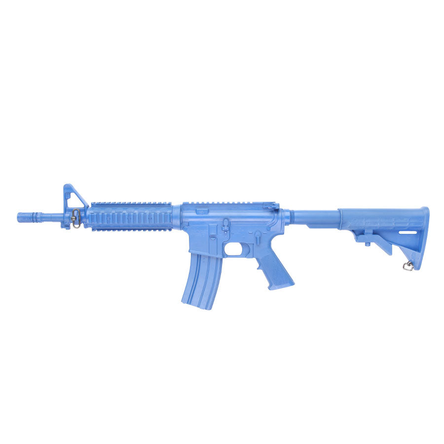 Blue Training Guns - M4 Commando Flat Top Open Stock Forward Rail Color: Blue Weighted: No