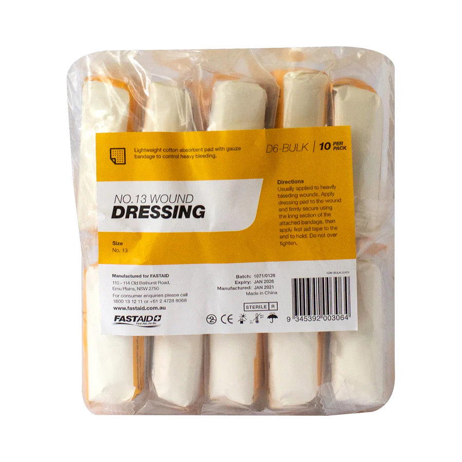 Warrior Medical FastAid Wound Dressing No.13 10 Pack