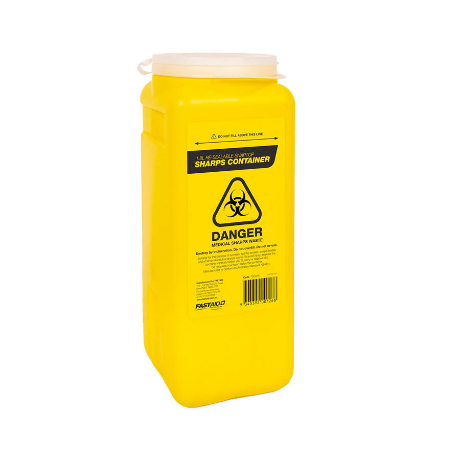 Warrior Medical FastAid 1.8L Sharps Container