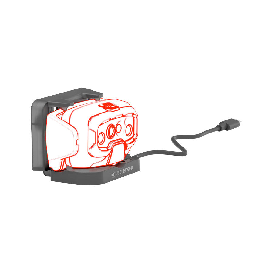 Ledlenser Wall Mount Type E for HF8R Core/Work/Signature (charging cable not included)