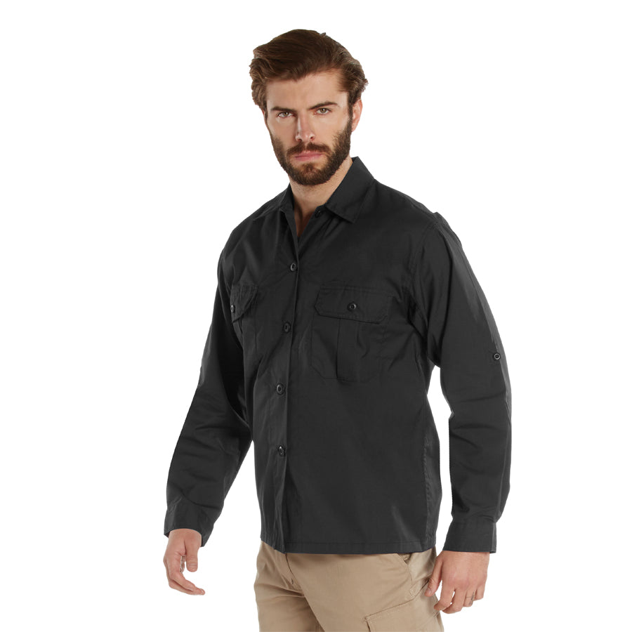 MilSpec Lightweight Tactical Shirt - Black 2XL