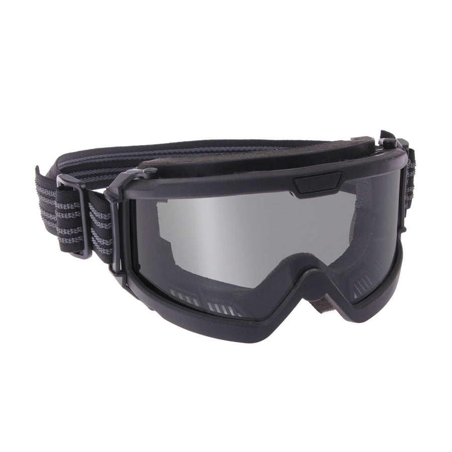 Milspec ANSI Rated OTG Goggles Black Frame Smoke Lens