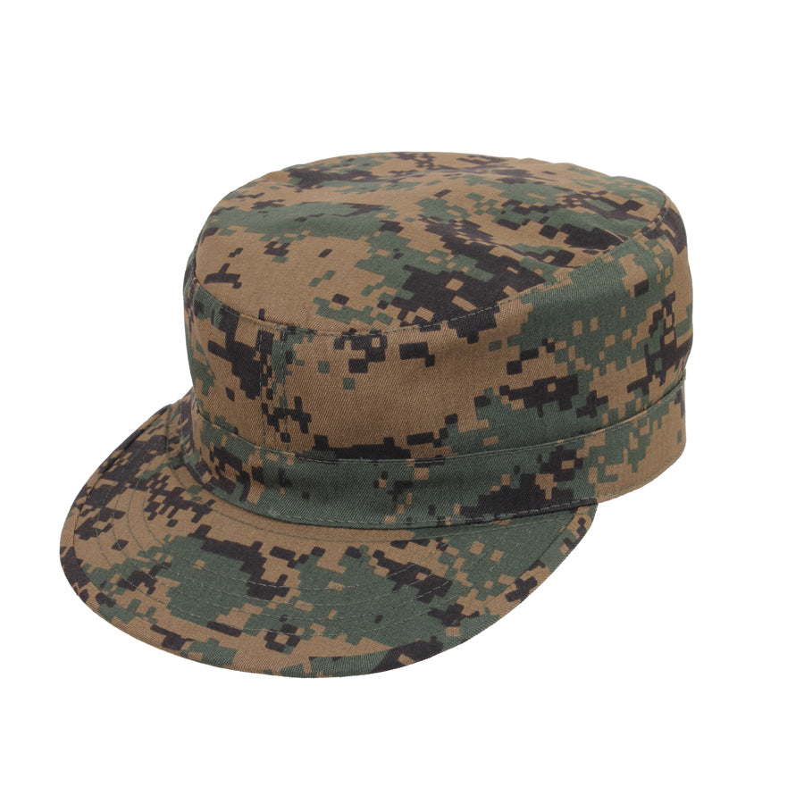 MilSpec Adjustable Camo Fatigue Cap - Woodland Digital Camo