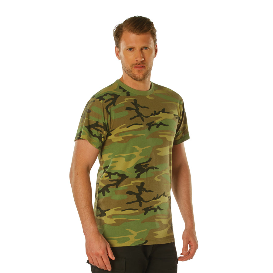 MilSpec Vintage Camo T-Shirts - Woodland Camo XL