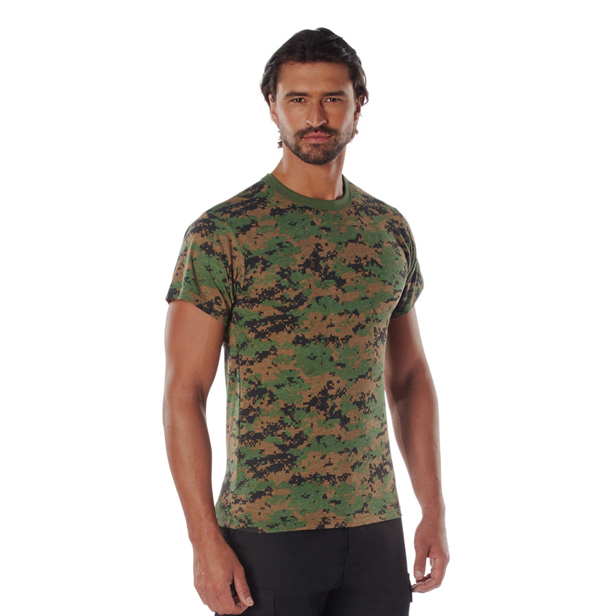 MilSpec Digital Camo T-Shirt - Woodland Digital Camo Large