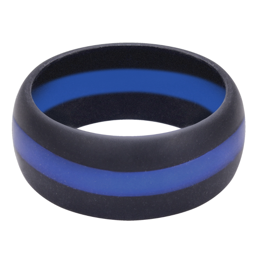 MilSpec Thin Blue Line Silicone Ring