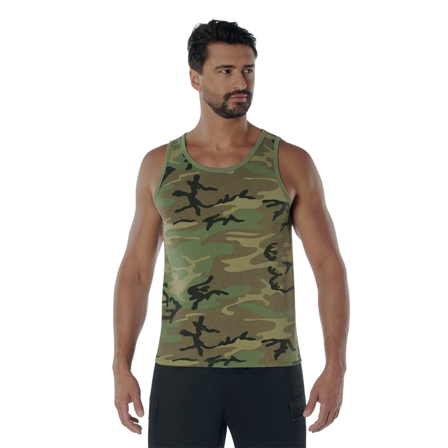 MilSpec Vintage Woodland Camo Tank Top