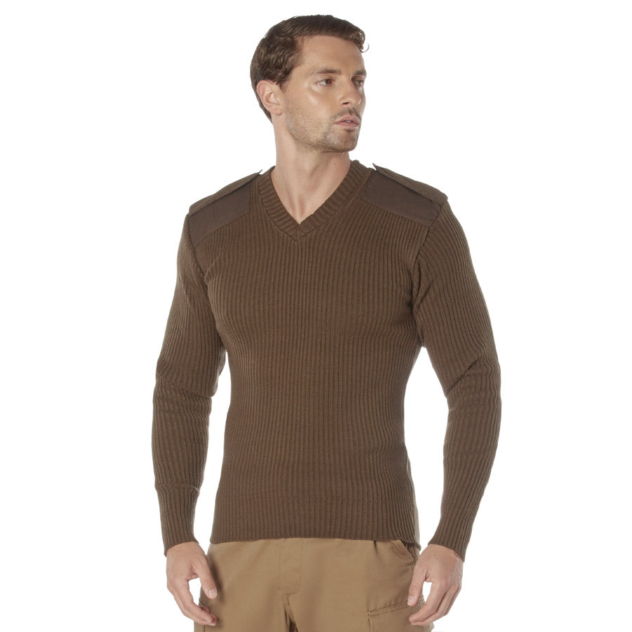 MilSpec G.I. Style Acrylic V-Neck Sweater Brown Tactical Gear Australia Supplier Distributor Dealer
