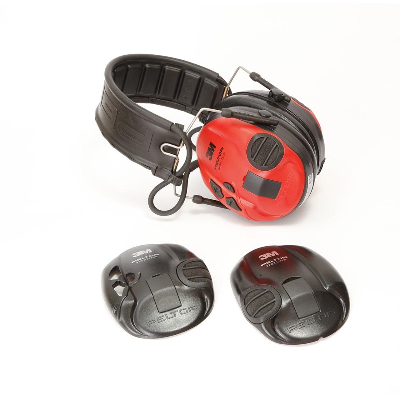 3M Peltor SportTac Hunting Model Folding Headband Interchangeable Red and Black