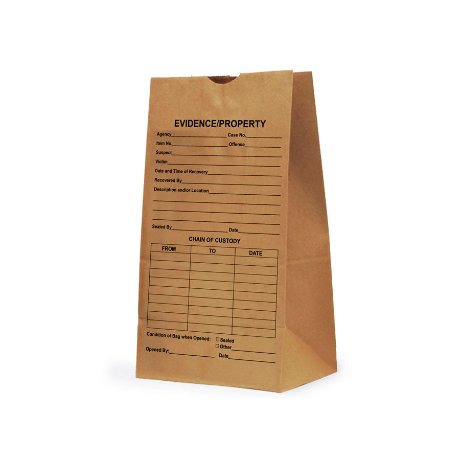 Arrowhead Forensics Printed Paper Evidence Bags 100/pk