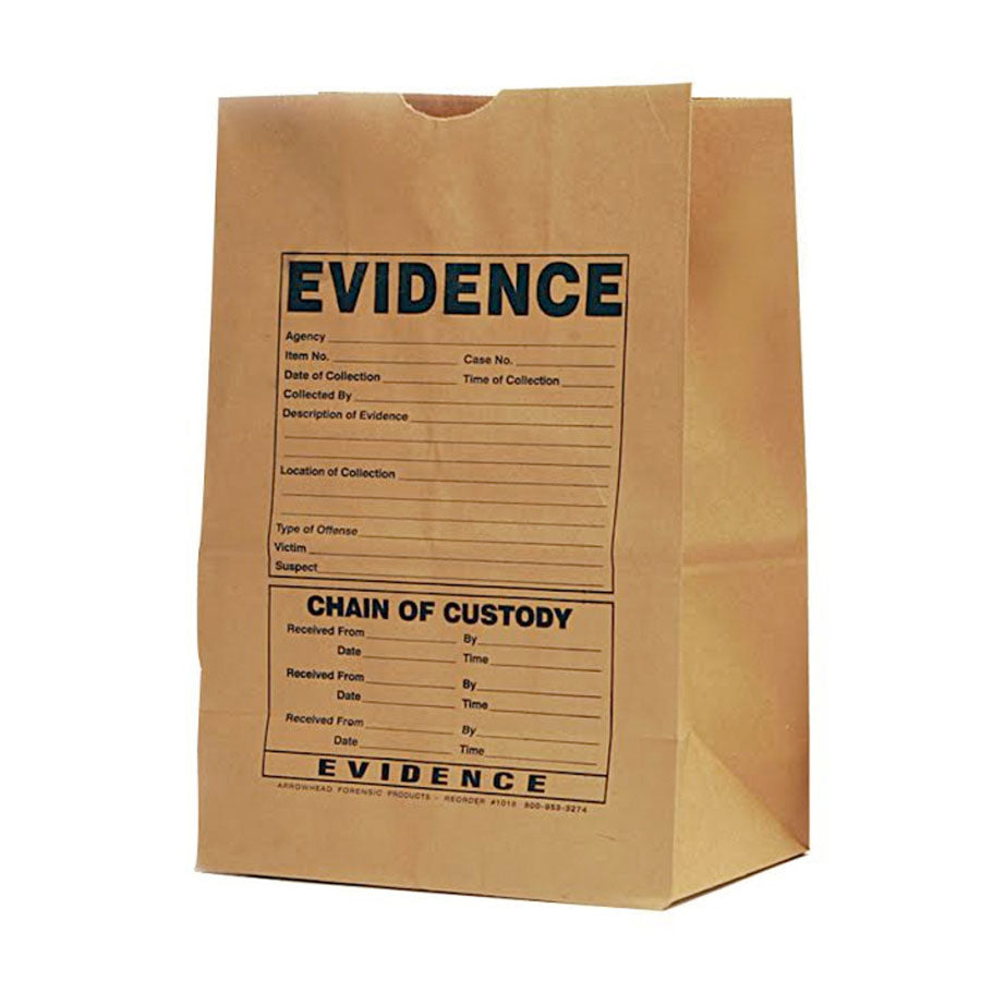 Arrowhead Forensics Printed Paper Evidence Bags 100/pk