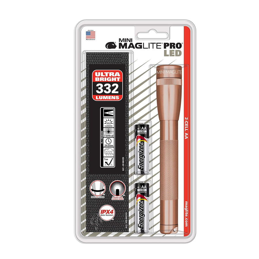 Maglite SP2P Mini Maglite Pro 2 AA-Cell LED Flashlight w/ Holster Pack