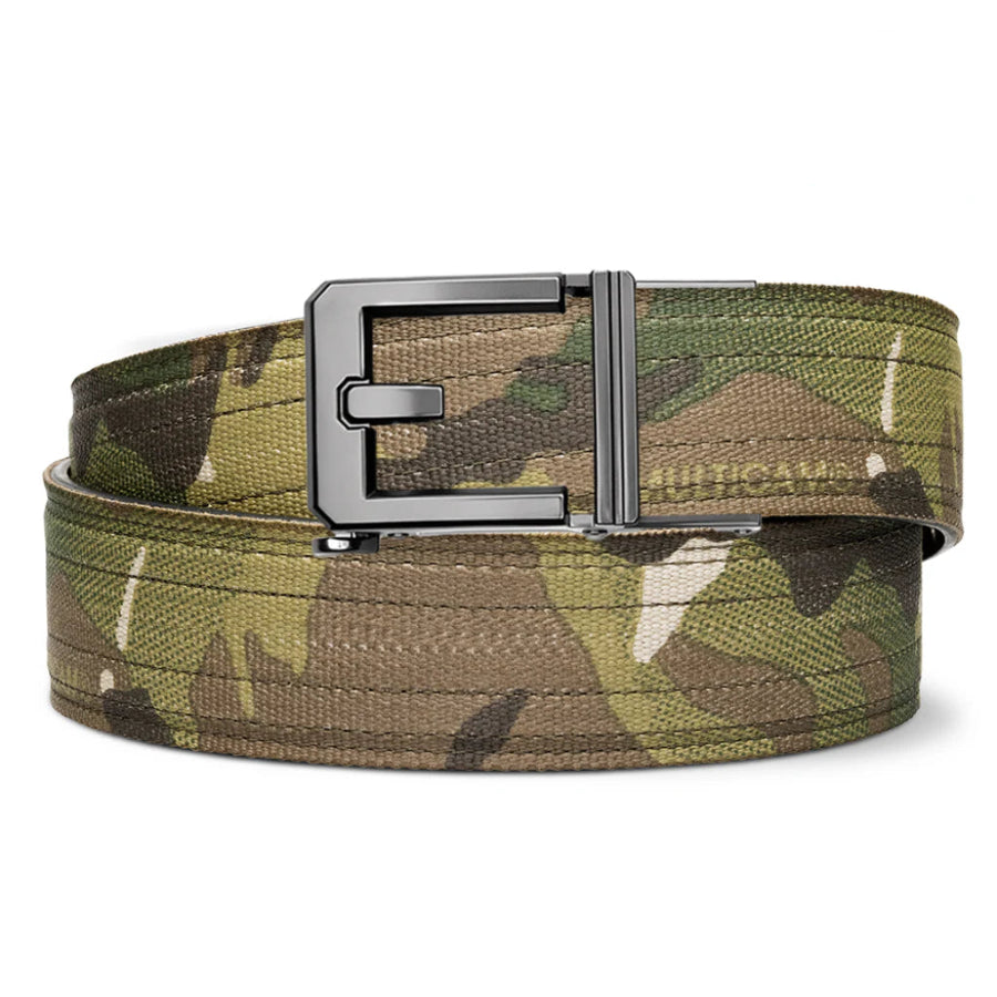KORE Essentials  Multicam Tactical Nylon Gun Belt 1.5&quot; X3 Gunmetal Buckle