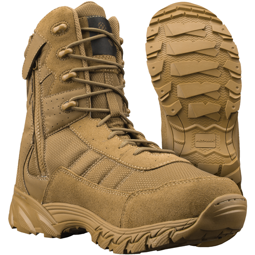 Altama Vengeance SR 8" Coyote Side Zip Boot Footwear Altama Tactical Gear Supplier Tactical Distributors Australia