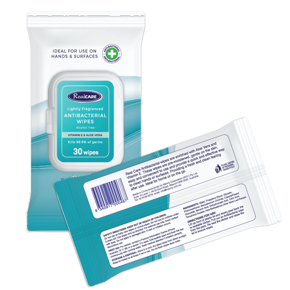 Antibacterial Alcohol-Free Hand Wipes Kills 99.9% of Germs 30 Wipes Tactical Gear Tactical Gear Supplier Tactical Distributors Australia