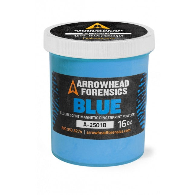 Arrowhead Forensics Fluorescent Magnetic Latent Fingerprint Powder Crime Scene Investigation Arrowhead Forensics Blue Fluorescent 16 oz Tactical Gear Supplier Tactical Distributors Australia