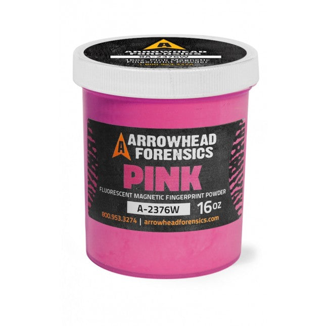 Arrowhead Forensics Fluorescent Magnetic Latent Fingerprint Powder Crime Scene Investigation Arrowhead Forensics Pink Fluorescent 16 oz Tactical Gear Supplier Tactical Distributors Australia