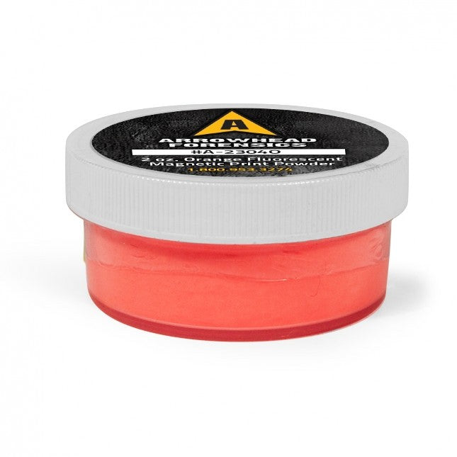 Arrowhead Forensics Fluorescent Magnetic Latent Fingerprint Powder Crime Scene Investigation Arrowhead Forensics Orange Fluorescent 2 oz Tactical Gear Supplier Tactical Distributors Australia