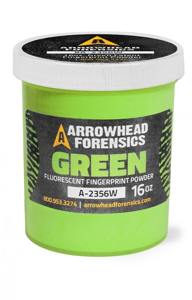 Arrowhead Forensics Green Fluorescent Latent Fingerprint Powder - 16oz Crime Scene Investigation Arrowhead Forensics Tactical Gear Supplier Tactical Distributors Australia