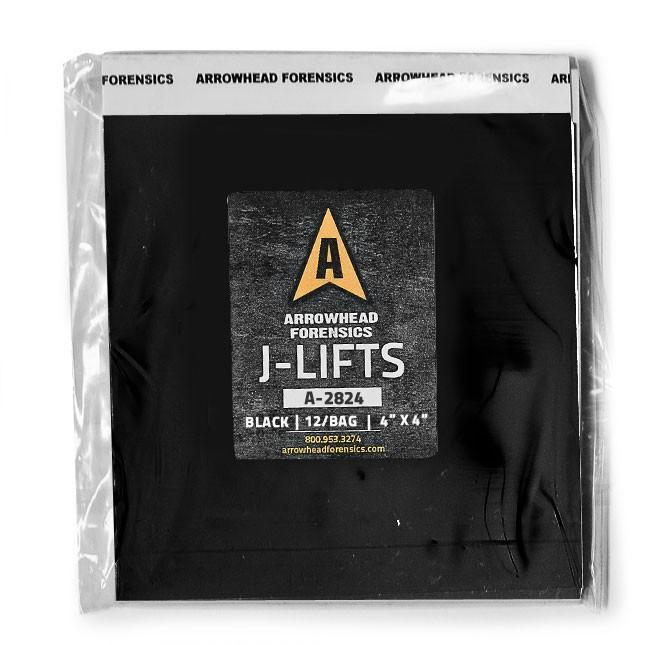 Arrowhead Forensics J-Lift Hinge Lifters - Black - 4" x 4" - 12/pk Crime Scene Investigation Arrowhead Forensics Tactical Gear Supplier Tactical Distributors Australia
