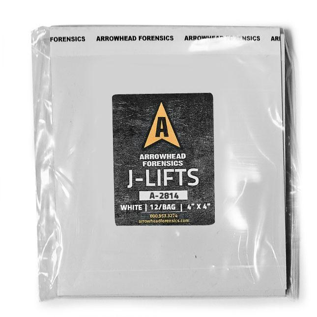 Arrowhead Forensics J-Lift Hinge Lifters - White - 4&quot; x 4&quot; - 12/pk Crime Scene Investigation Arrowhead Forensics Tactical Gear Supplier Tactical Distributors Australia