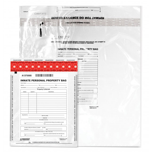 Arrowhead Forensics SureSeal Tamper Indicating Inmate Personal Property Storage Bag - 20” x 20” - 100/pk Crime Scene Investigation Arrowhead Forensics Tactical Gear Supplier Tactical Distributors Australia