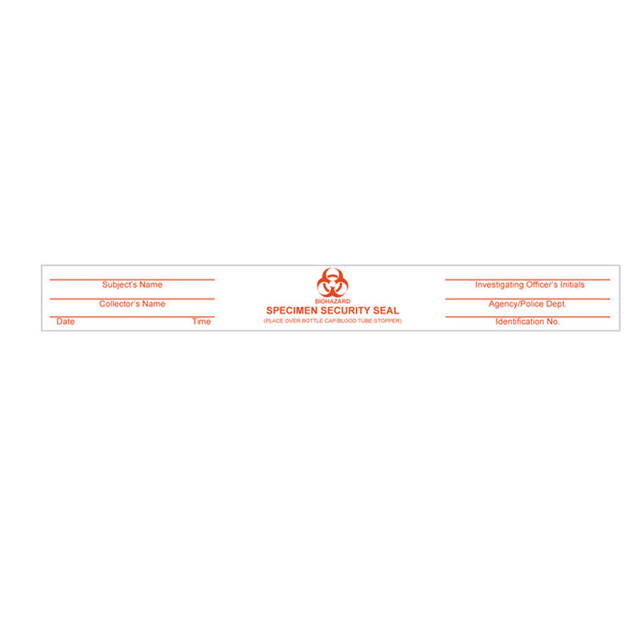 Arrowhead Forensics SureSeal™ Blood Tube Specimen Security Seal - 1&quot; x 7.125&quot; - 100/pk Arrowhead Forensics Tactical Gear Supplier Tactical Distributors Australia