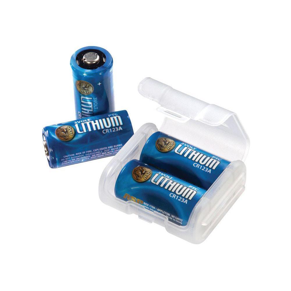 ASP CR123A Lithium Batteries - 4 Pack plus Link Case Accessories ASP Tactical Gear Supplier Tactical Distributors Australia