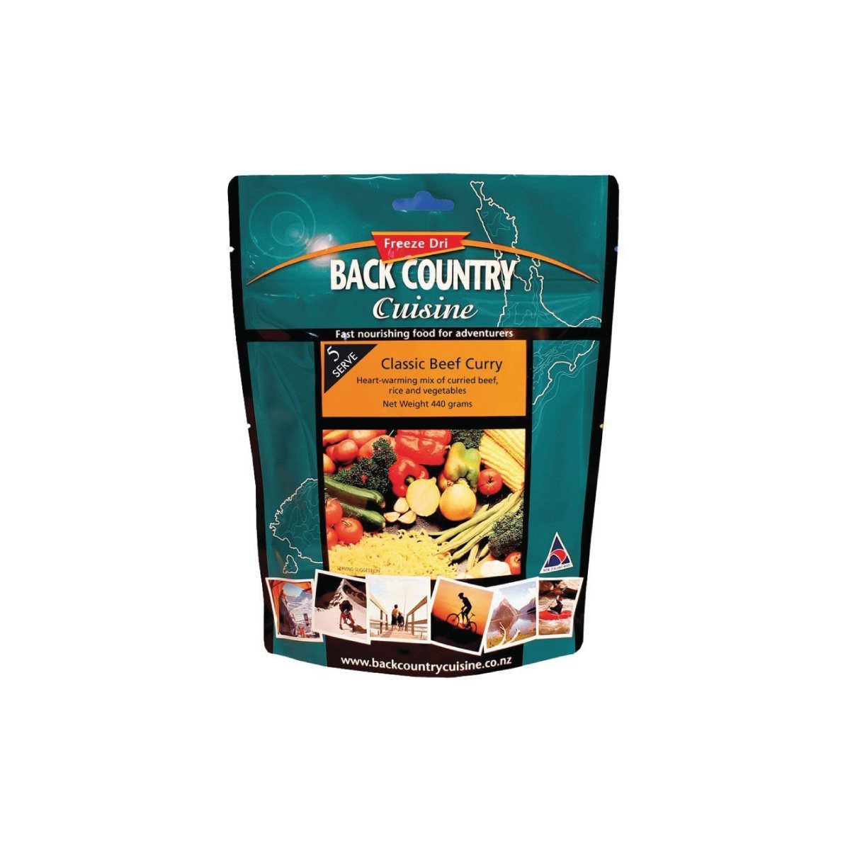 Back Country Cuisine Classic Beef Curry Gluten Free - Pack of 10 Outdoor and Survival Products Back Country Cuisine 5 Serve (440g) Tactical Gear Supplier Tactical Distributors Australia