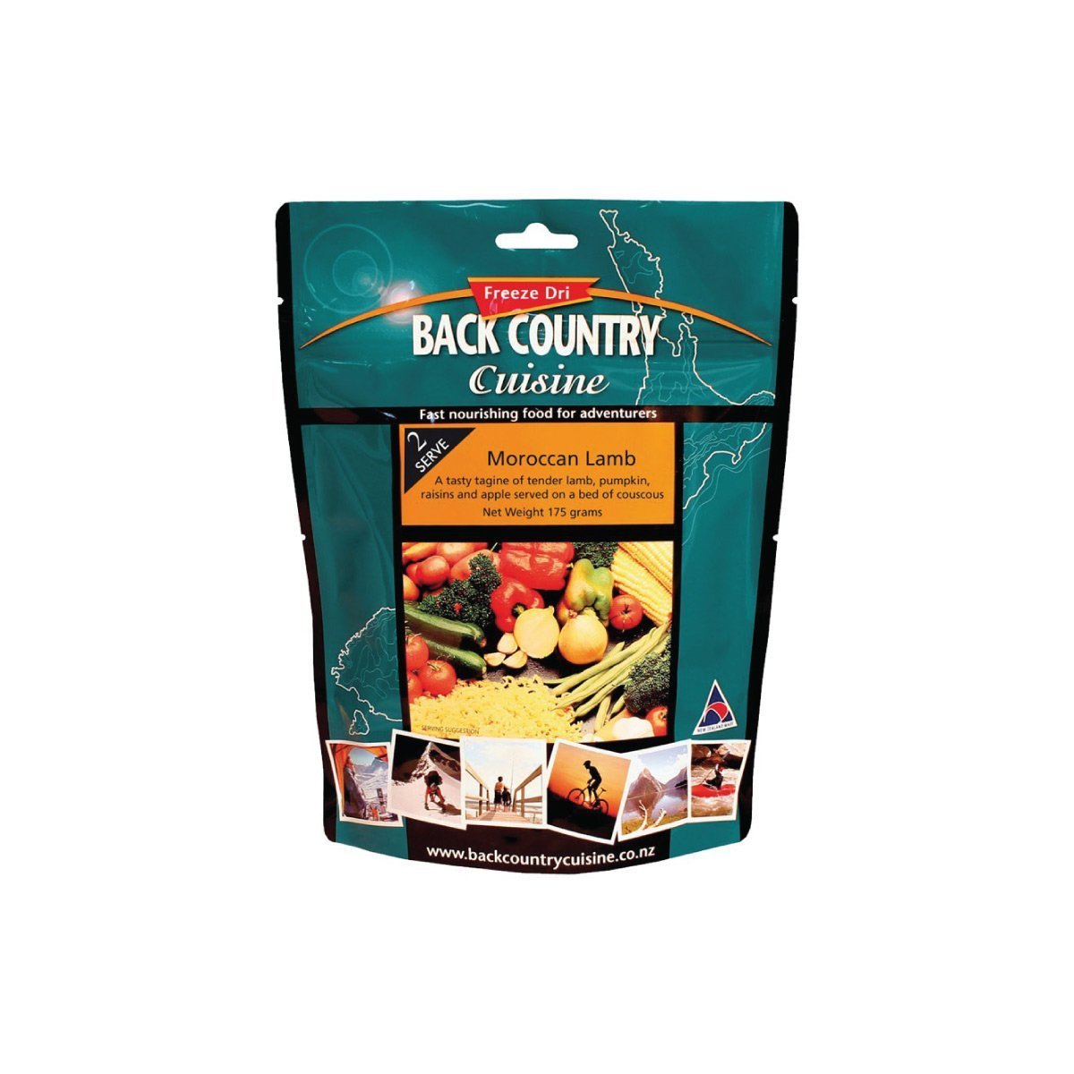 Back Country Cuisine Moroccan Lamb - Pack of 10 Outdoor and Survival Products Back Country Cuisine 2 Serve (175g) Tactical Gear Supplier Tactical Distributors Australia