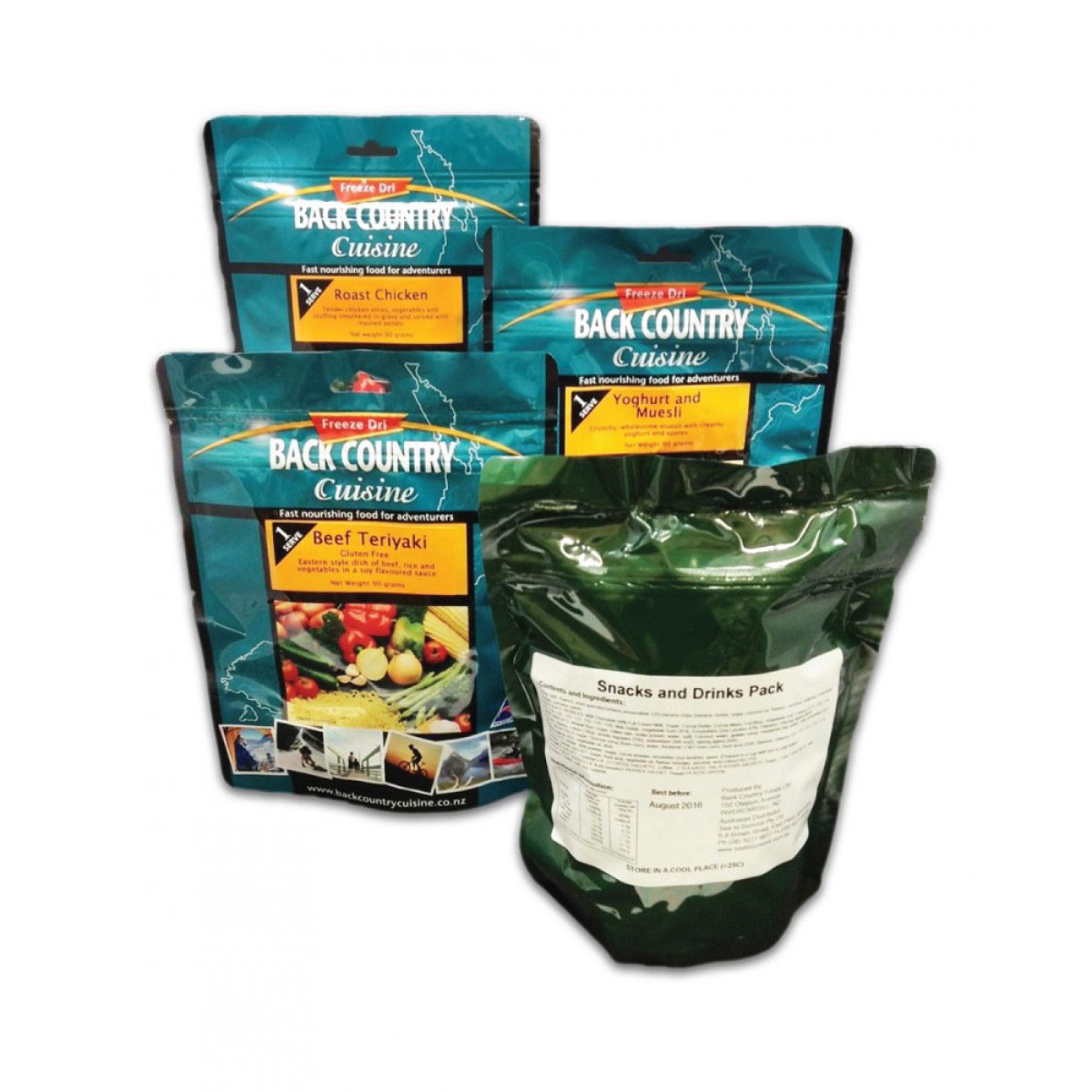 Back Country Cuisine One Day Ration Packs - Adventure Outdoor and Survival Products Back Country Cuisine Tactical Gear Supplier Tactical Distributors Australia