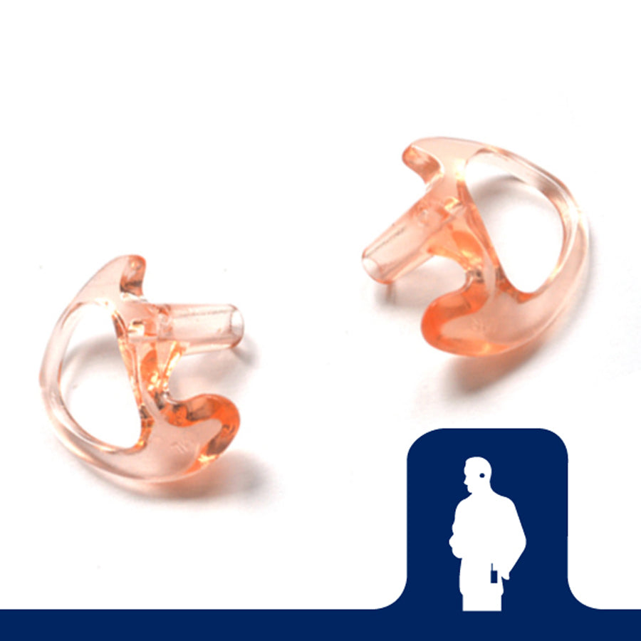 Earphone Connection Earmolds for Acoustic Tubes - Clear