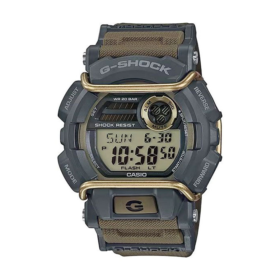 Casio G-Shock Classic with Flash Alert and World Time Watches Casio G-Shock Gray/Gold Tactical Gear Supplier Tactical Distributors Australia