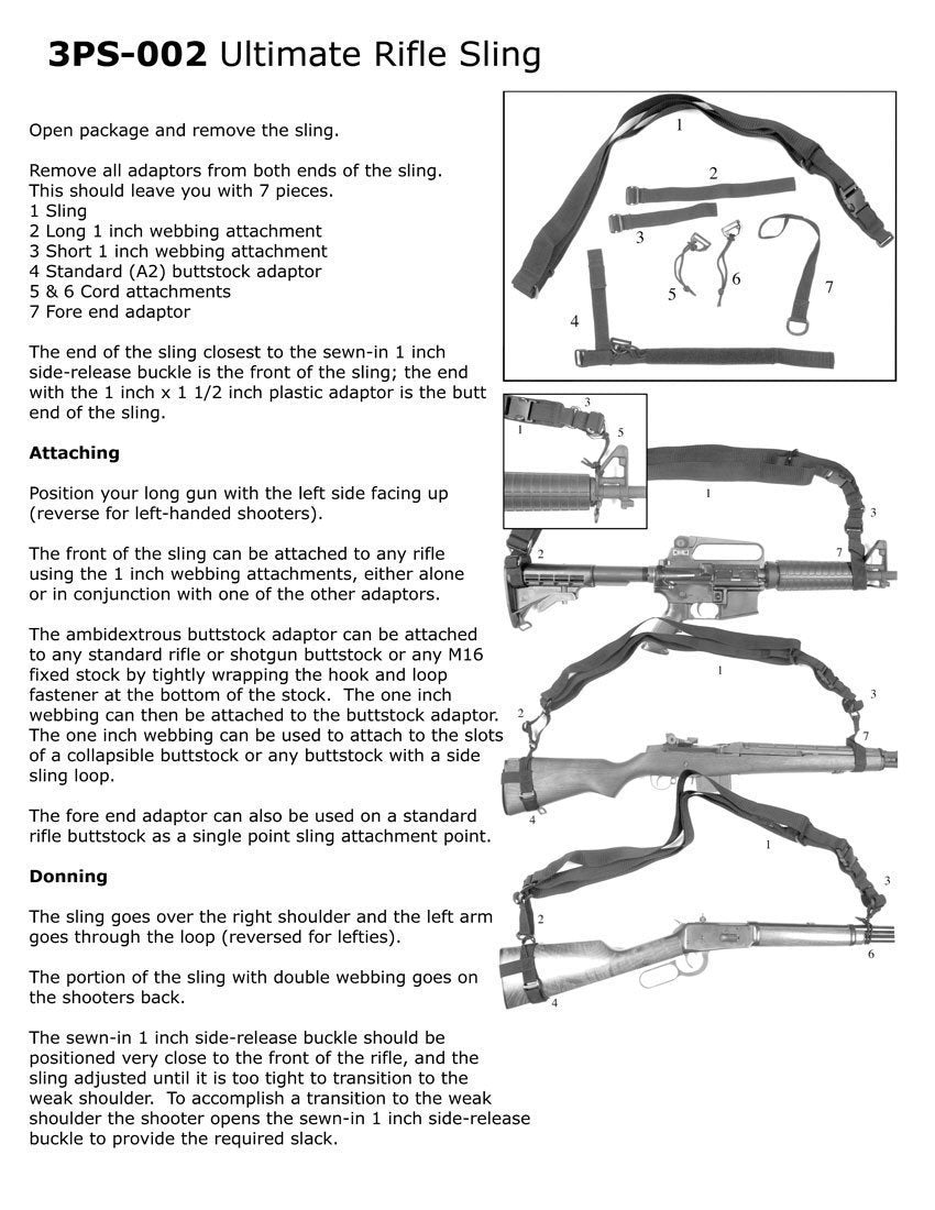 Condor 3 Point Sling Black Accessories Condor Outdoor Tactical Gear Supplier Tactical Distributors Australia