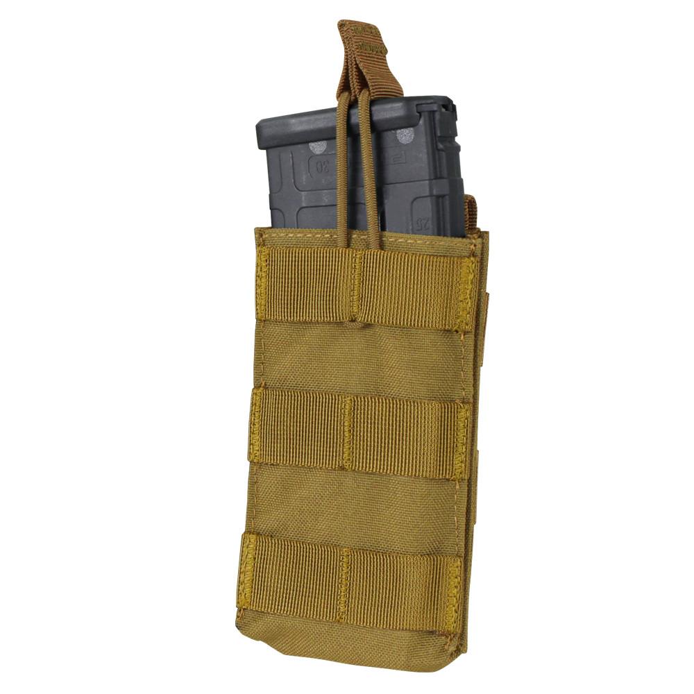 Condor Single M4 M16 Open Top Mag Pouch Accessories Condor Outdoor Coyote Brown Tactical Gear Supplier Tactical Distributors Australia