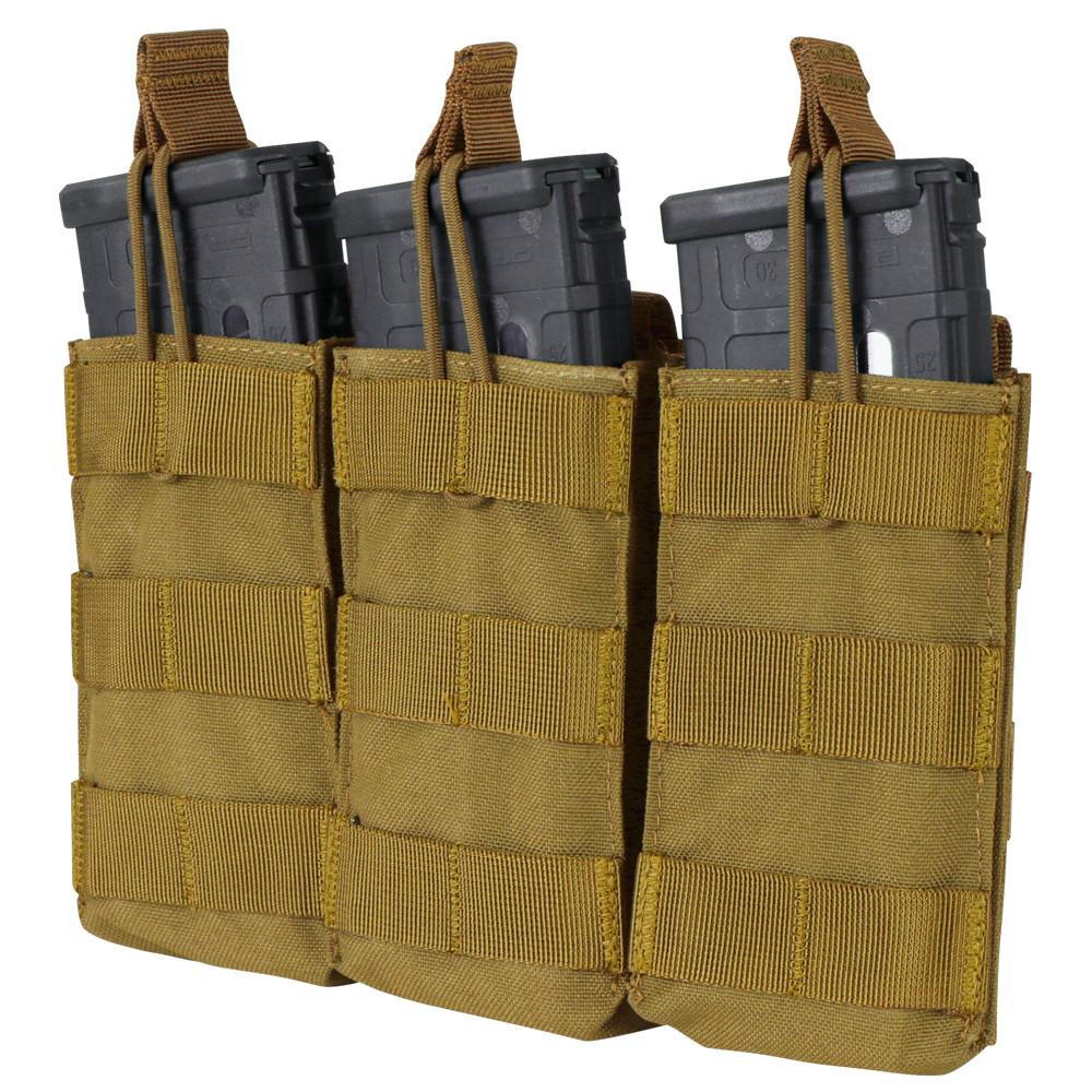 Condor Triple M4 Open Top Mag Pouch Coyote Brown Accessories Condor Outdoor Tactical Gear Supplier Tactical Distributors Australia