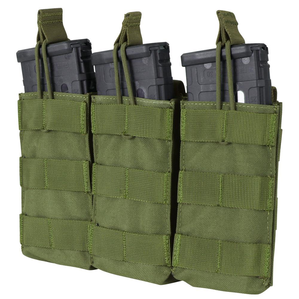 Condor Triple M4 Open Top Mag Pouch Olive Drab Accessories Condor Outdoor Tactical Gear Supplier Tactical Distributors Australia