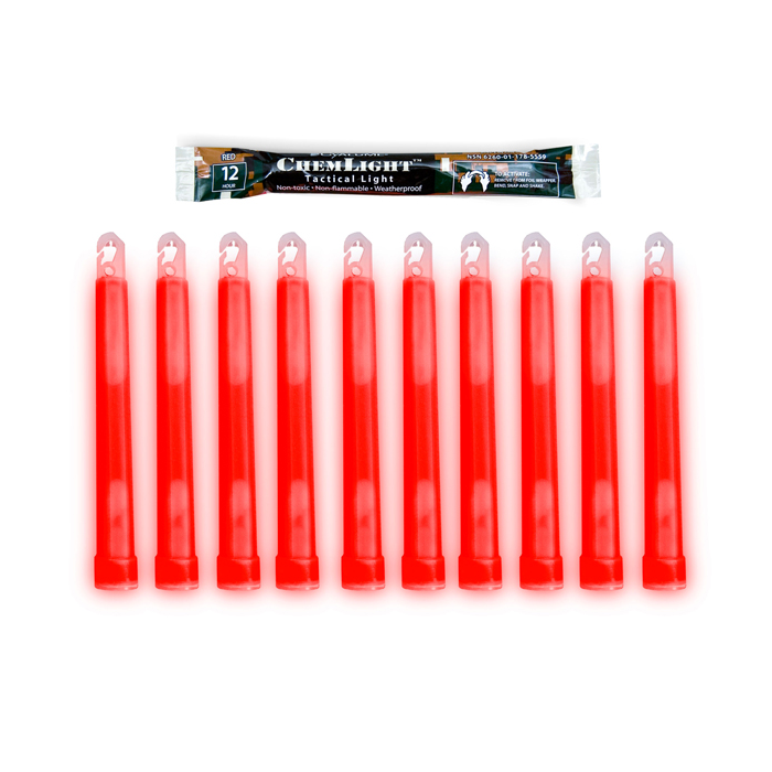 Cyalume Chemlight 6&quot; Light Stick 12 Hour Red 10 Pack Flashlights and Lighting Cyalume Tactical Gear Supplier Tactical Distributors Australia