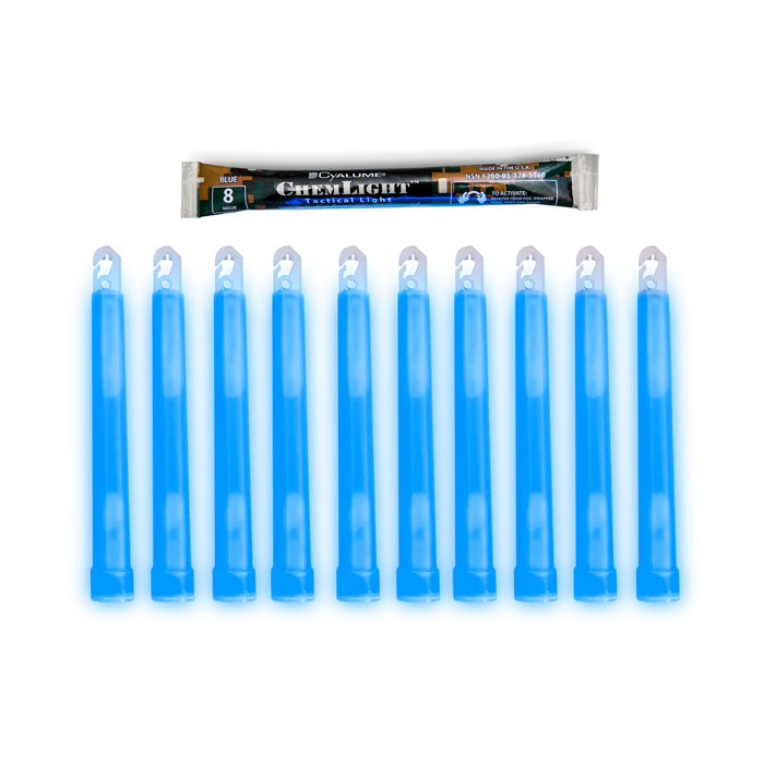 Cyalume Chemlight 6&quot; Light Stick 8 Hour Blue 10 Pack Flashlights and Lighting Cyalume Tactical Gear Supplier Tactical Distributors Australia