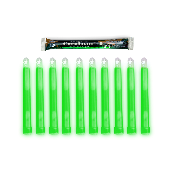 Cyalume Chemlight 6" Light Stick Green 10 Pack Flashlights and Lighting Cyalume Tactical Gear Supplier Tactical Distributors Australia