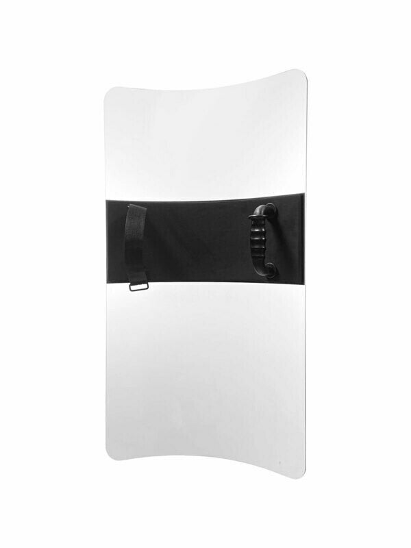Banfluxion Portable Hand-Held Anti-Riot Shield - Rectangle, Black, Forearm Protection For Security