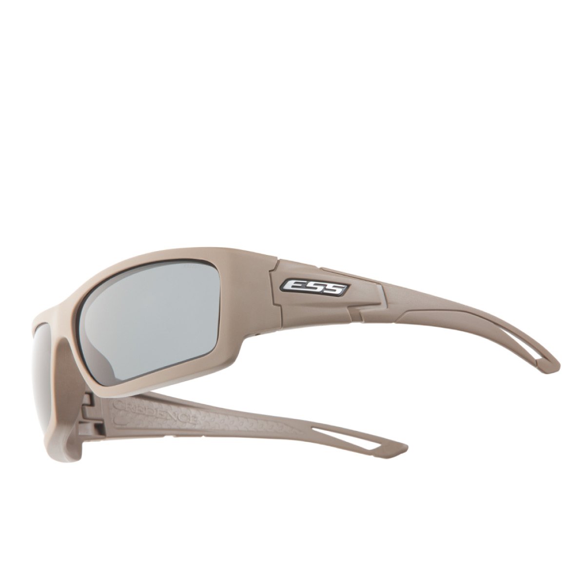 ESS Credence Sunglasses Terrain Tan Frame Smoke Gray Lens Eyewear Eye Safety Systems Tactical Gear Supplier Tactical Distributors Australia