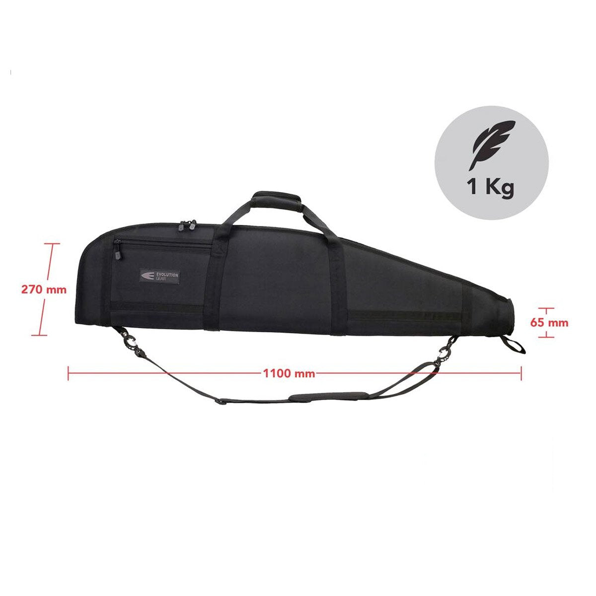 Evolution Gear 44 Inch Rifle Soft Case Gun Bag with Thick Padding and 1680D Exterior Black Bags, Packs and Cases Evolution Gear Tactical Gear Supplier Tactical Distributors Australia