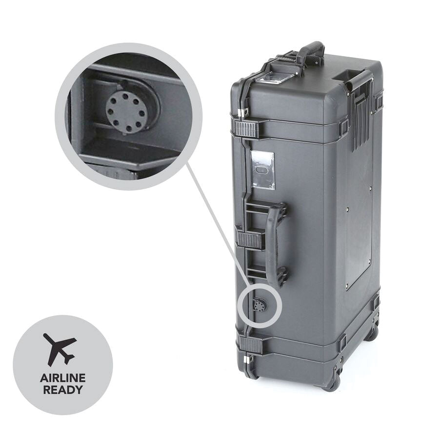 Evolution Gear 5660 Lite Series Trolley Hard Case in Black Bags, Packs and Cases Evolution Gear Tactical Gear Supplier Tactical Distributors Australia