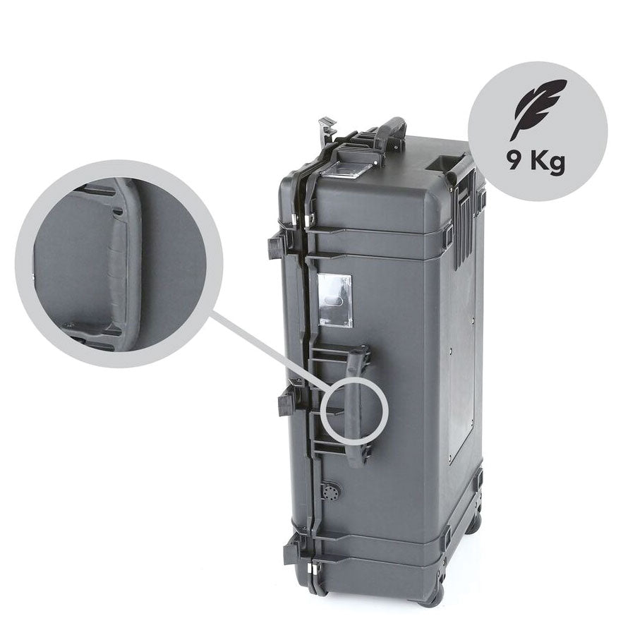 Evolution Gear 5660 Lite Series Trolley Hard Case in Black Bags, Packs and Cases Evolution Gear Tactical Gear Supplier Tactical Distributors Australia