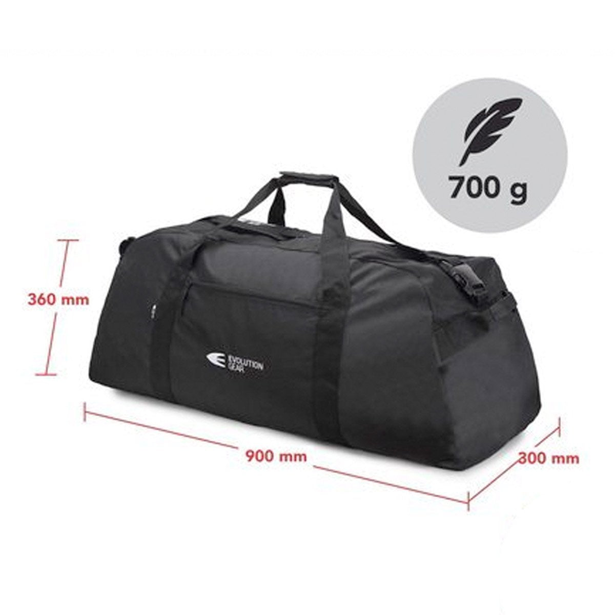 Evolution Gear Multipurpose Black Duffel Bag Bags, Packs and Cases Evolution Gear Tactical Gear Supplier Tactical Distributors Australia