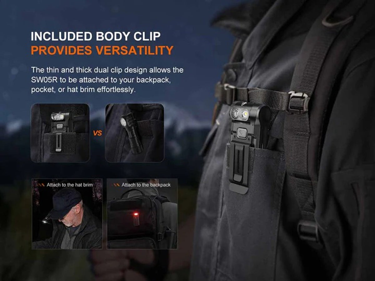 Fenix SW05R-RED Adjustable head 150 lumen output with red light