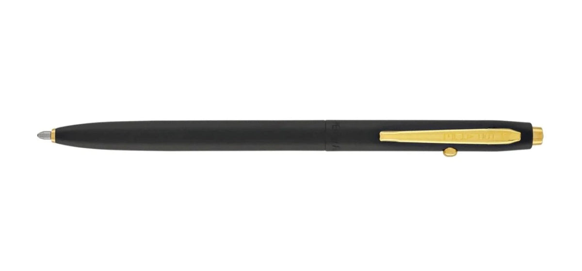 Fisher Space Pen Shuttle Series CH4B - Matte Black / Gold Trim Pens, Notebooks and Stationery Fisher Space Pens Tactical Gear Supplier Tactical Distributors Australia