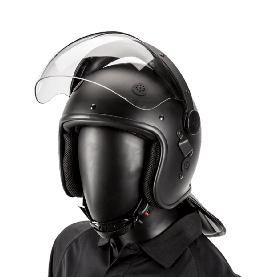 Haven Gear Riot Helmet with Bubble Visor Black Matte Tactical Haven Gear Tactical Gear Supplier Tactical Distributors Australia